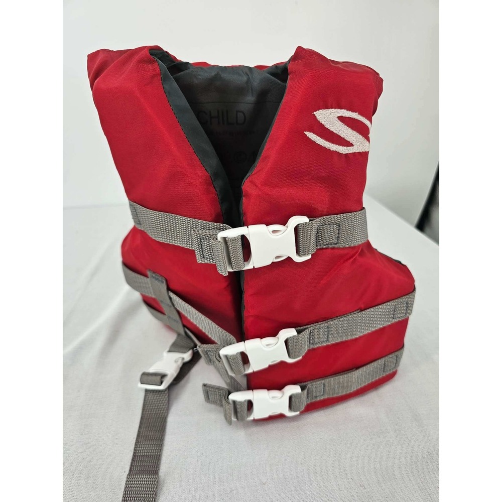 Stearns Child Life Jacket Red PFD 30-50 lbs USCG Approved Vest